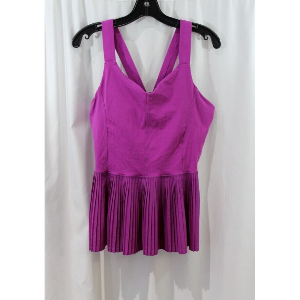 Lululemon Womens Ultra Violet Dark Pink City Tank Pleated Peplum 12